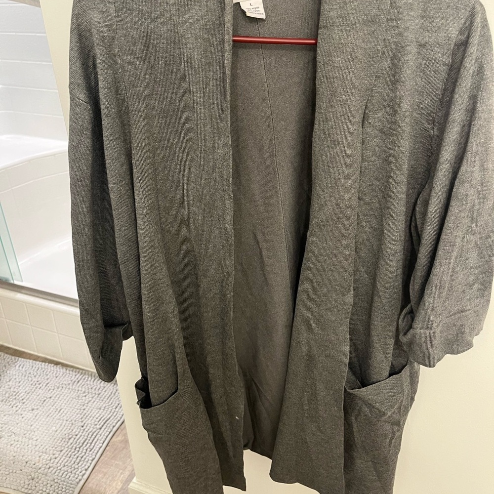 Hannah Rose Gray Knit Cardigan
